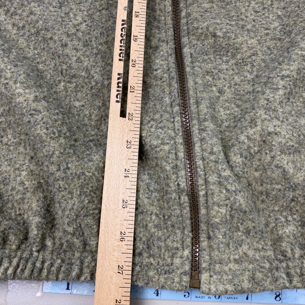 Straight Down Fleece Jacket Mens Large Green Full Zip Pockets Golf Lightweight - Picture 15 of 16